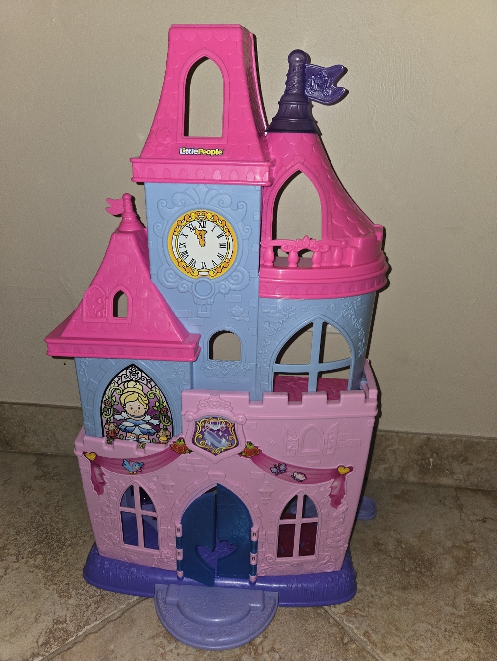 2016 Fisher-Price Little People Pink & Blue Princess Castle Playset
